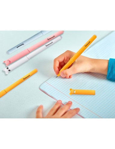 Boligrafo fantasia liderpapel animal town ardilla tinta azul borrable punta 1 mm