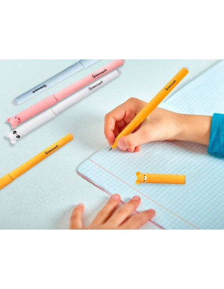 Boligrafo fantasia liderpapel animal town ardilla tinta azul borrable punta 1 mm