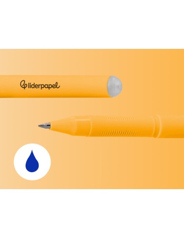 Boligrafo fantasia liderpapel animal town mono tinta azul borrable punta 1 mm