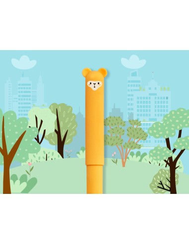 Boligrafo fantasia liderpapel animal town mono tinta azul borrable punta 1 mm