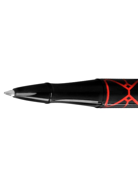 Boligrafo belius legacy aluminio diseno triangulo rojo cuerpo negro tinta color azul caja de diseno Boligrafo belius legacy aluminio diseno triangulo rojo cuerpo negro tinta color azul caja de diseno