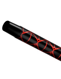 Boligrafo belius legacy aluminio diseno triangulo rojo cuerpo negro tinta color azul caja de diseno