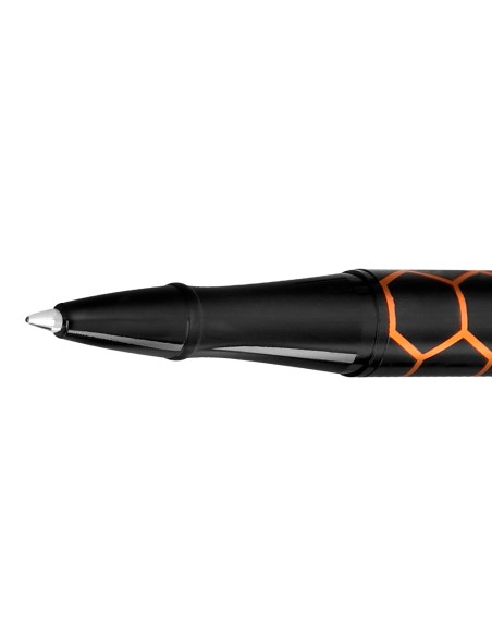 Boligrafo belius legacy aluminio diseno hexagono naranja cuerpo negro tinta color azul caja de diseno Boligrafo belius legacy aluminio diseno hexagono naranja cuerpo negro tinta color azul caja de diseno