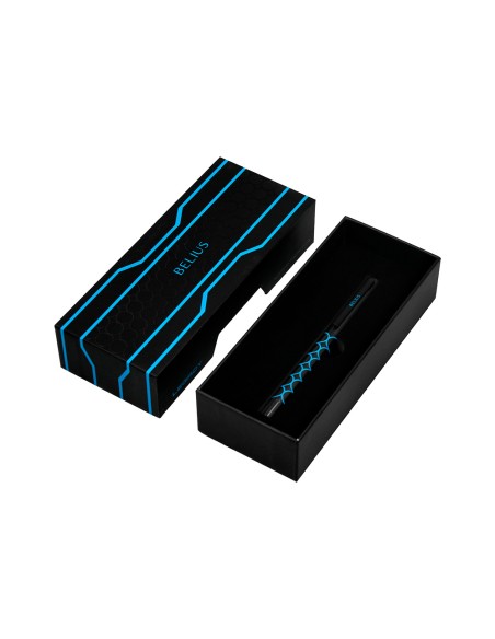 Boligrafo belius legacy aluminio diseno circulos azul cuerpo negro tinta color azul caja de diseno Boligrafo belius legacy aluminio diseno circulos azul cuerpo negro tinta color azul caja de diseno