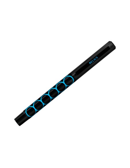 Boligrafo belius legacy aluminio diseno circulos azul cuerpo negro tinta color azul caja de diseno Boligrafo belius legacy aluminio diseno circulos azul cuerpo negro tinta color azul caja de diseno