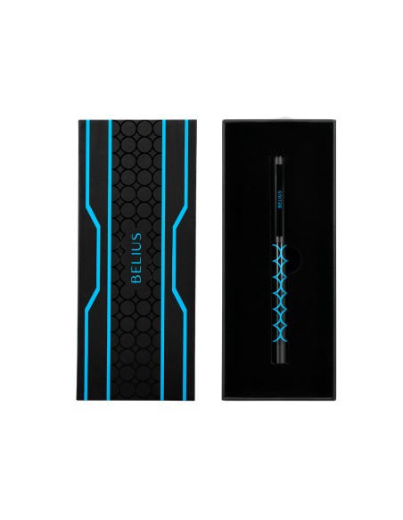 Boligrafo belius legacy aluminio diseno circulos azul cuerpo negro tinta color azul caja de diseno Boligrafo belius legacy aluminio diseno circulos azul cuerpo negro tinta color azul caja de diseno