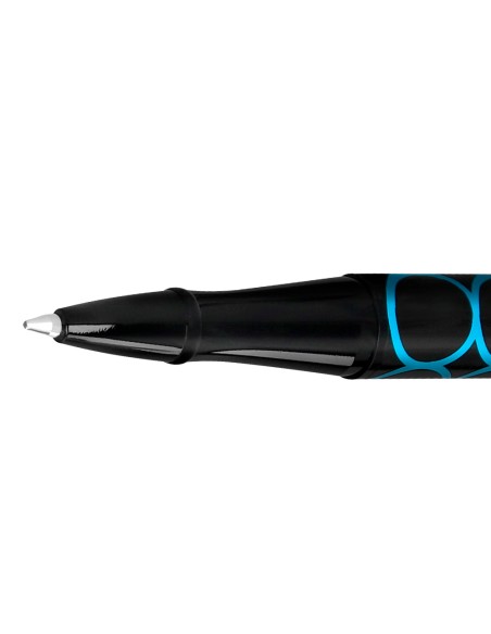 Boligrafo belius legacy aluminio diseno circulos azul cuerpo negro tinta color azul caja de diseno Boligrafo belius legacy aluminio diseno circulos azul cuerpo negro tinta color azul caja de diseno