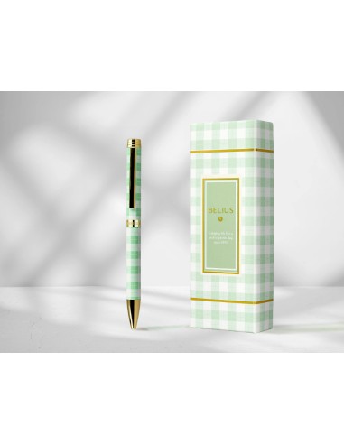 Roller belius picnic aluminio color verde dorado tinta color negro caja de diseno