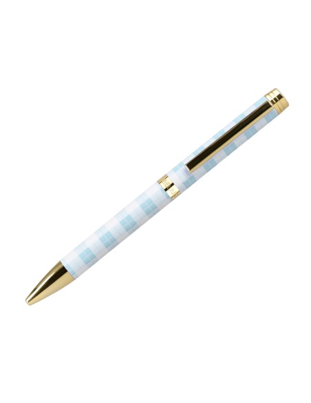 Boligrafo belius perfect picnic day aluminio color azul celeste dorado tinta azulcaja de diseno Boligrafo belius perfect picnic day aluminio color azul celeste dorado tinta azulcaja de diseno