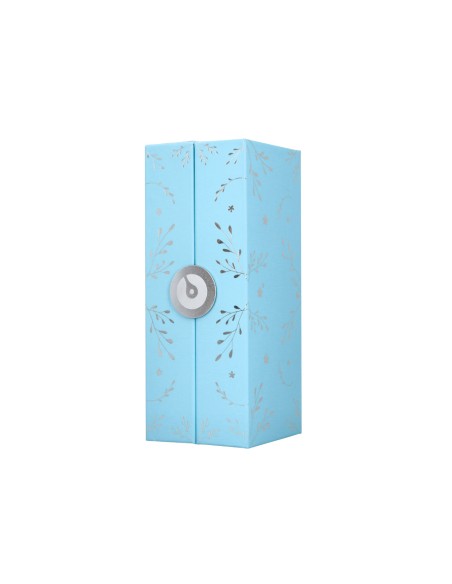 Roller belius bella aluminio color azul celeste diseno plateado relieve tinta color negro caja de diseno Roller belius bella aluminio color azul celeste diseno plateado relieve tinta color negro caja de diseno