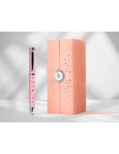 Roller belius bella aluminio color rosa diseno plateado relieve tinta color negro caja de diseno Roller belius bella aluminio color rosa diseno plateado relieve tinta color negro caja de diseno