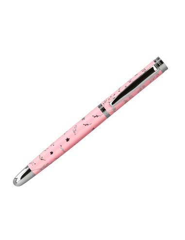 Roller belius bella aluminio color rosa diseno plateado relieve tinta color negro caja de diseno