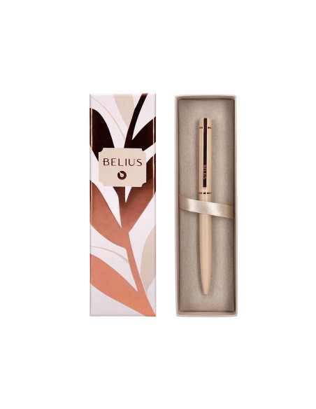 Boligrafo belius rose aluminio color burdeos oro rosa tinta azul caja de diseno Boligrafo belius rose aluminio color burdeos oro rosa tinta azul caja de diseno