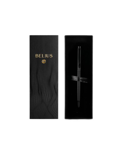 Pluma belius neptuno aluminio textura wavy color azul marino tinta azul caja de diseno
