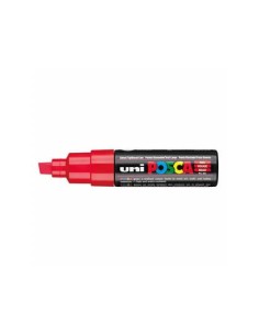 Rotulador uni posca pc 8k marcador de pintura punta biselada 8 mm rojo