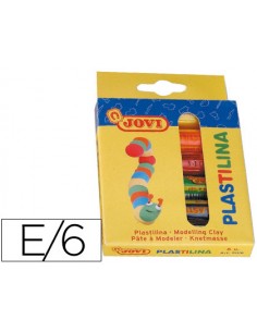 Plastilina jovi estuche de 6 barras colores surtidos