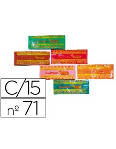 Plastilina jovi 71 tamano mediano caja de 15 unidades colores surtidos