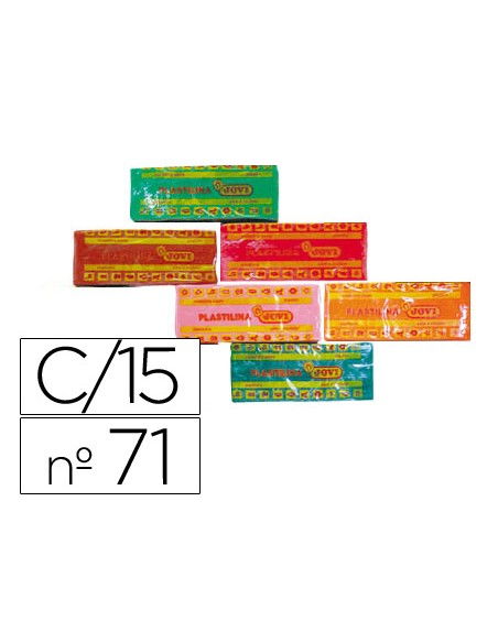 Plastilina jovi 71 tamano mediano caja de 15 unidades colores surtidos Plastilina jovi 71 tamano mediano caja de 15 unidades colores surtidos