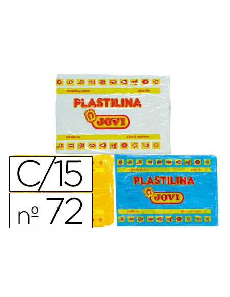 Plastilina jovi 72 tamano grande caja de 15 unidades colores surtidos Plastilina jovi 72 tamano grande caja de 15 unidades colores surtidos