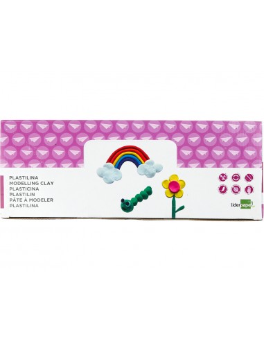 Plastilina liderpapel en barras de 150 gramos caja de 15 unidades colores surtidos