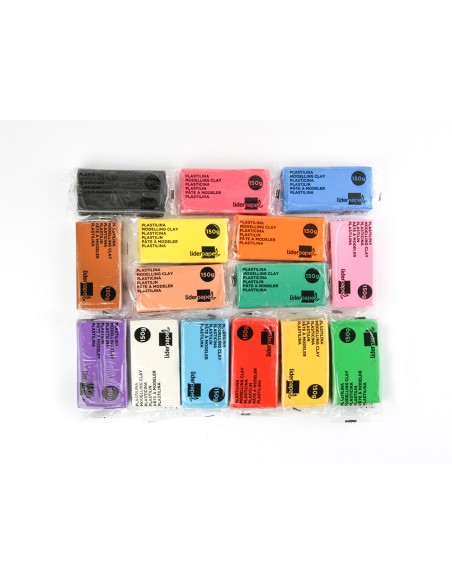 Plastilina liderpapel en barras de 150 gramos caja de 15 unidades colores surtidos Plastilina liderpapel en barras de 150 gramos caja de 15 unidades colores surtidos