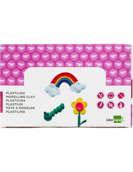 Plastilina liderpapel en barras de 50 gramos caja de 30 unidades colores surtidos Plastilina liderpapel en barras de 50 gramos caja de 30 unidades colores surtidos