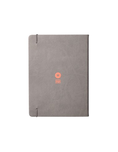 Agenda escolar antartik 25 26 encuadernada go simil piel gris semana vista a5 bilingue papel fsc 80 gr