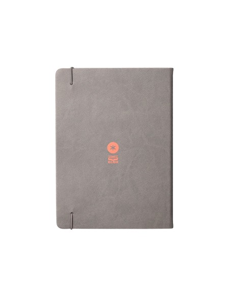 Agenda escolar antartik 25 26 encuadernada go simil piel gris semana vista a5 bilingue papel fsc 80 gr