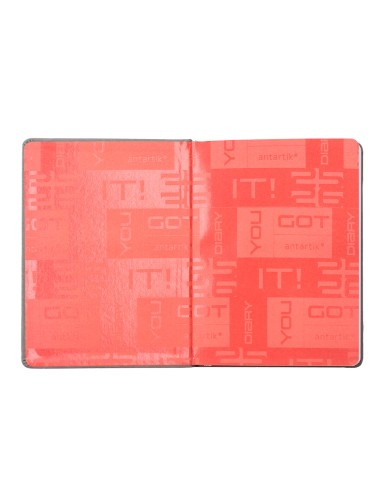 Agenda escolar antartik 25 26 encuadernada go simil piel gris semana vista a5 bilingue papel fsc 80 gr