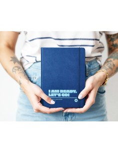 Agenda escolar antartik 25 26 encuadernada go simil piel azul oscuro semana vista a5 bilingue papel fsc 80 gr