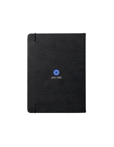 Agenda escolar antartik 25 26 encuadernada go simil piel negro semana vista a5 bilinguepapel fsc 80 gr