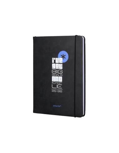 Agenda escolar antartik 25 26 encuadernada go simil piel negro semana vista a5 bilinguepapel fsc 80 gr