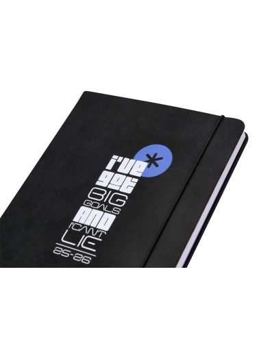 Agenda escolar antartik 25 26 encuadernada go simil piel negro semana vista a5 bilinguepapel fsc 80 gr