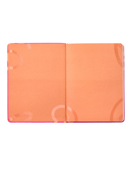 Agenda escolar antartik 25 26 encuadernada go simil piel fucsia semana vista a5 bilingue papel fsc 80 gr