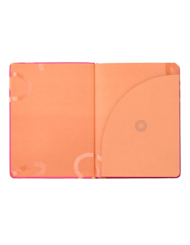 Agenda escolar antartik 25 26 encuadernada go simil piel fucsia semana vista a5 bilingue papel fsc 80 gr