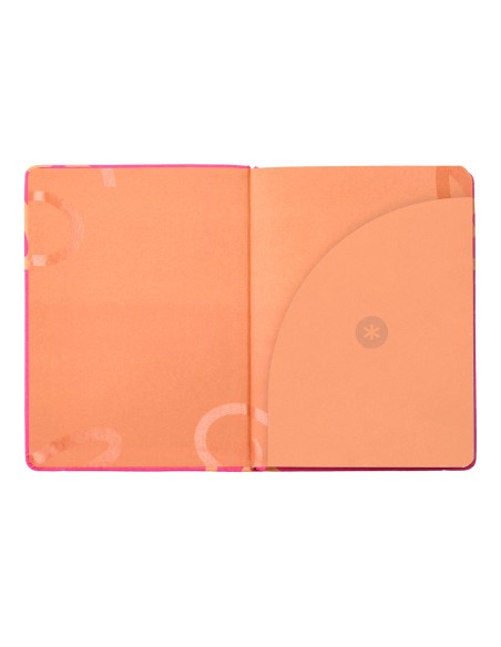 Agenda escolar antartik 25 26 encuadernada go simil piel fucsia semana vista a5 bilingue papel fsc 80 gr