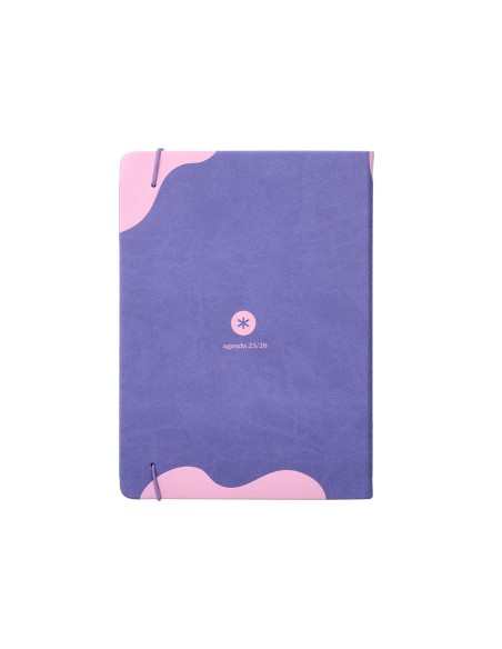Agenda escolar antartik 25 26 encuadernada ggo simil piel morado semana vista a5 bilingue papel fsc 80 gr