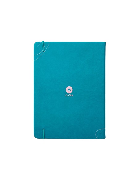 Agenda escolar antartik 25 26 encuadernada go simil piel verde semana vista a5 bilingue papel fsc 80 gr