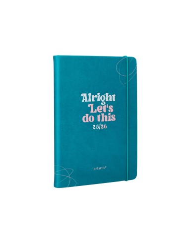 Agenda escolar antartik 25 26 encuadernada go simil piel verde semana vista a5 bilingue papel fsc 80 gr