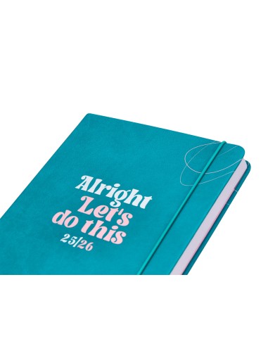 Agenda escolar antartik 25 26 encuadernada go simil piel verde semana vista a5 bilingue papel fsc 80 gr