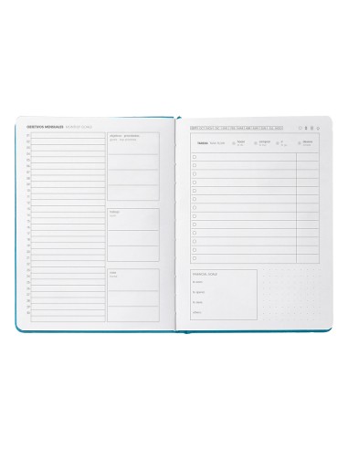 Agenda escolar antartik 25 26 encuadernada go simil piel verde semana vista a5 bilingue papel fsc 80 gr