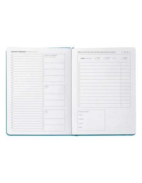 Agenda escolar antartik 25 26 encuadernada go simil piel verde semana vista a5 bilingue papel fsc 80 gr