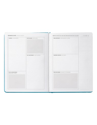 Agenda escolar antartik 25 26 encuadernada go simil piel verde semana vista a5 bilingue papel fsc 80 gr