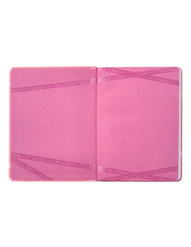 Agenda escolar antartik 25 26 encuadernada go simil piel rosa semana vista a5 bilingue papel fsc 80 gr