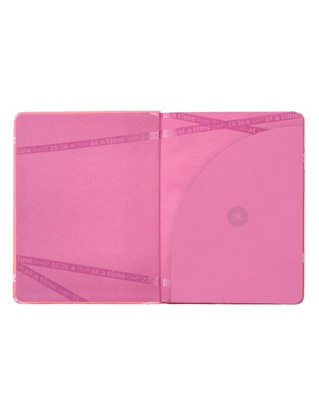 Agenda escolar antartik 25 26 encuadernada go simil piel rosa semana vista a5 bilingue papel fsc 80 gr