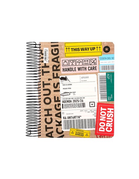 Agenda escolar antartik 25 26 espiral cargo dia pagina a5 bilingue papel fsc 80 gr