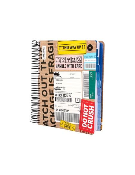 Agenda escolar antartik 25 26 espiral cargo dia pagina a5 bilingue papel fsc 80 gr