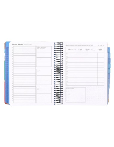 Agenda escolar antartik 25 26 espiral cargo dia pagina a5 bilingue papel fsc 80 gr