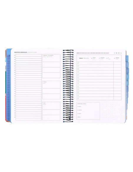 Agenda escolar antartik 25 26 espiral cargo dia pagina a5 bilingue papel fsc 80 gr