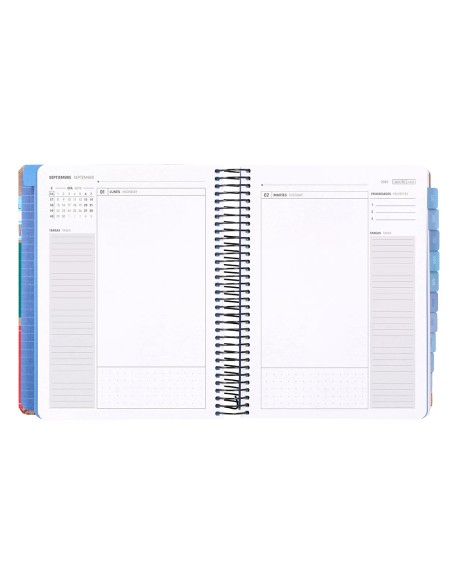 Agenda escolar antartik 25 26 espiral cargo dia pagina a5 bilingue papel fsc 80 gr